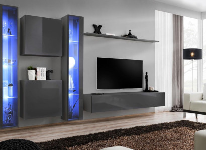 Luxury 2x hanging display case new Wall unit 2x wall cabinet Complete Set Wall Shelf new